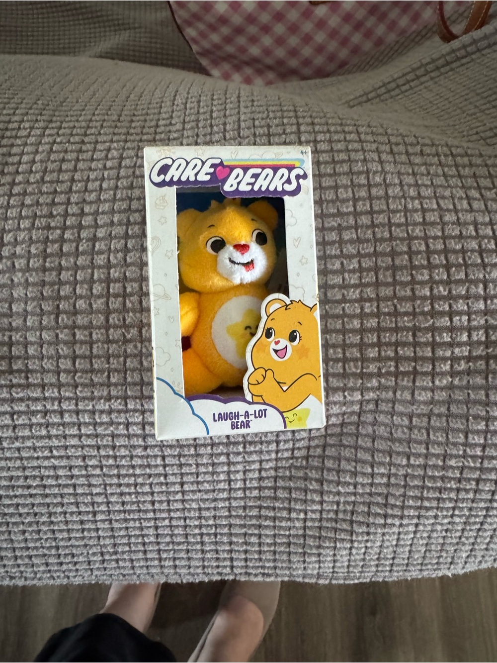 Laugh a lot micro Carebear plush, cute!